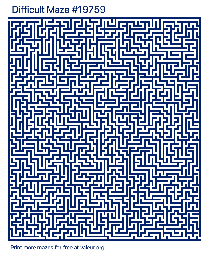 Free Printable Difficult Maze number 19759