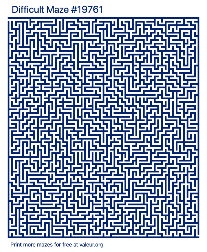 Free Printable Difficult Maze number 19761