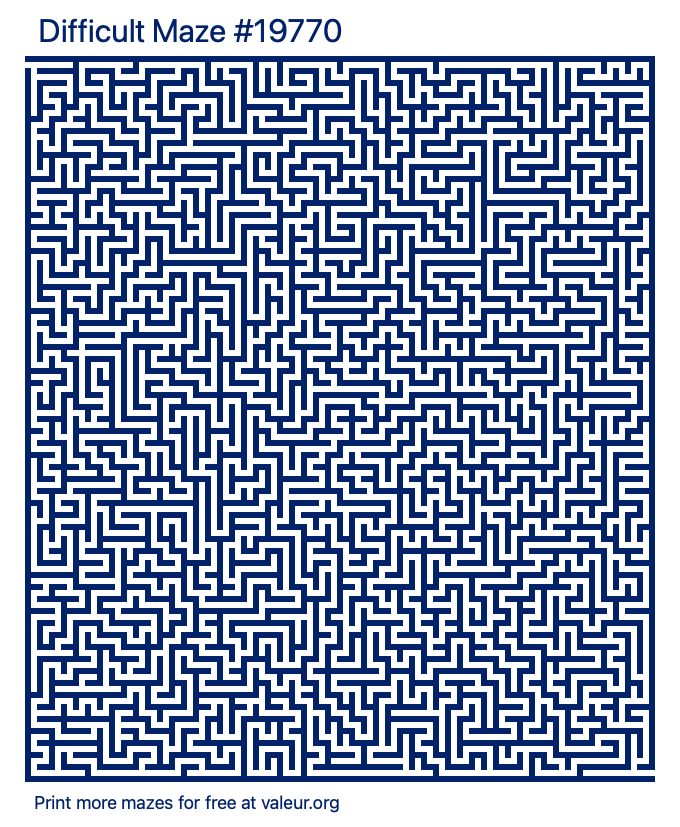 Free Printable Difficult Maze number 19770