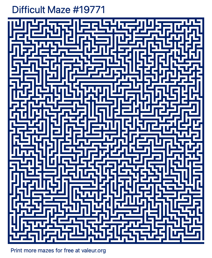 Free Printable Difficult Maze number 19771