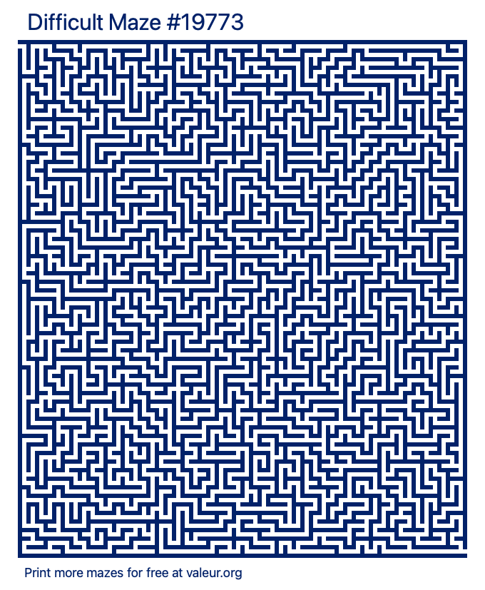 Free Printable Difficult Maze number 19773