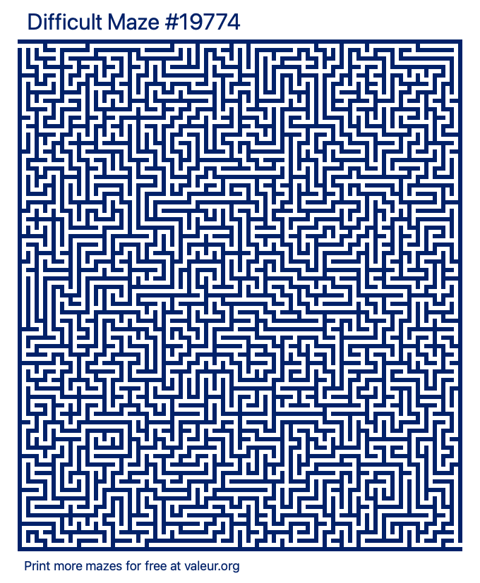 Free Printable Difficult Maze number 19774