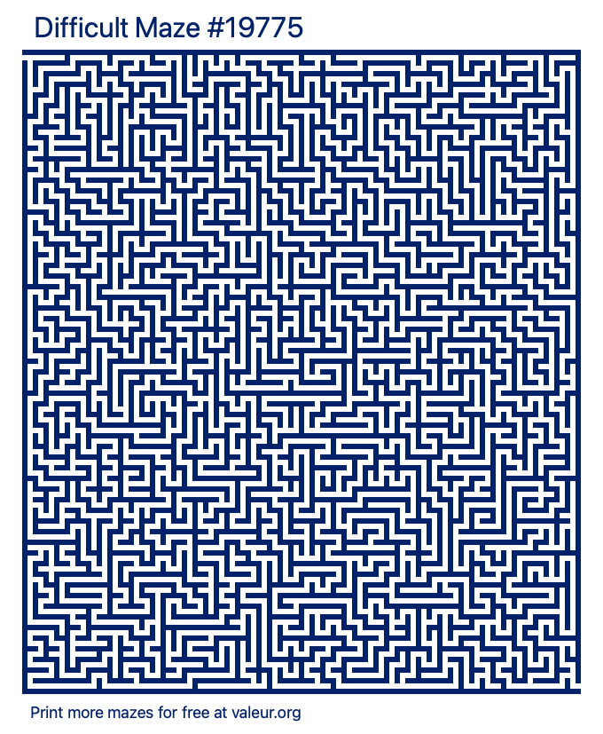 Free Printable Difficult Maze number 19775