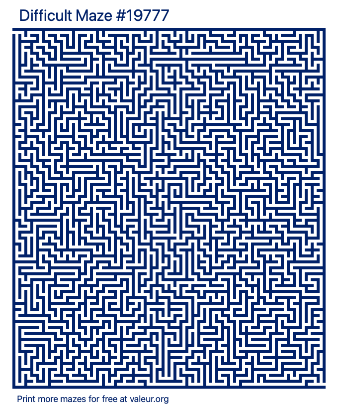 Free Printable Difficult Maze number 19777