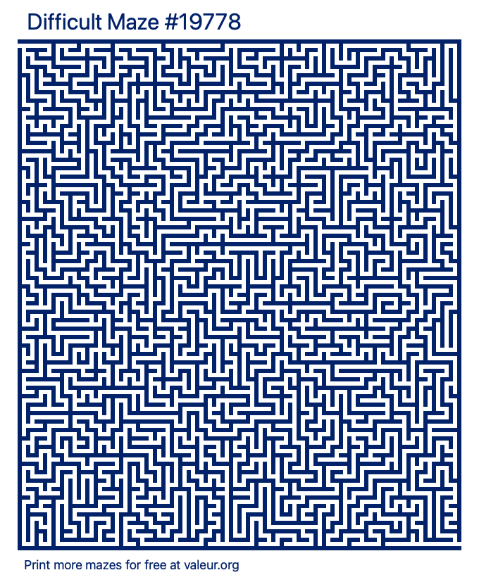 Free Printable Difficult Maze number 19778