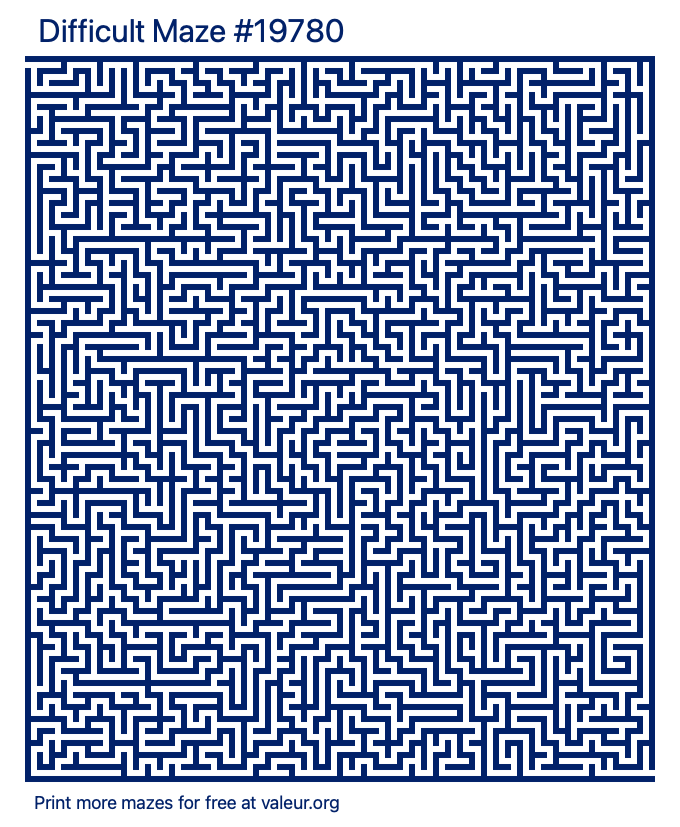 Free Printable Difficult Maze number 19780