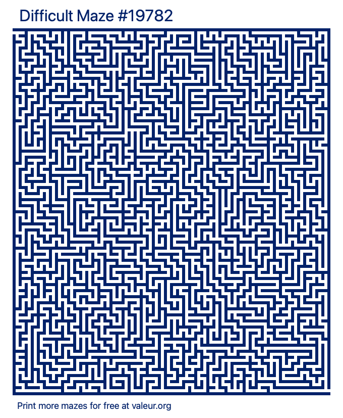 Free Printable Difficult Maze number 19782