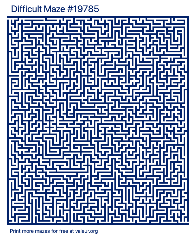 Free Printable Difficult Maze number 19785