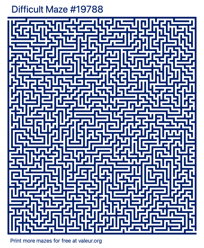 Free Printable Difficult Maze number 19788