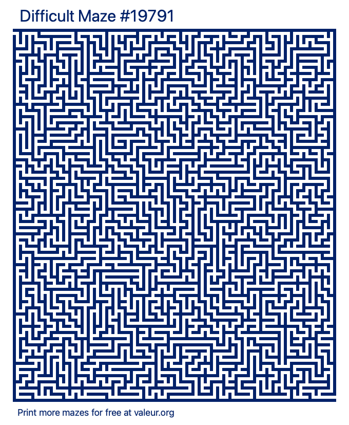 Free Printable Difficult Maze number 19791