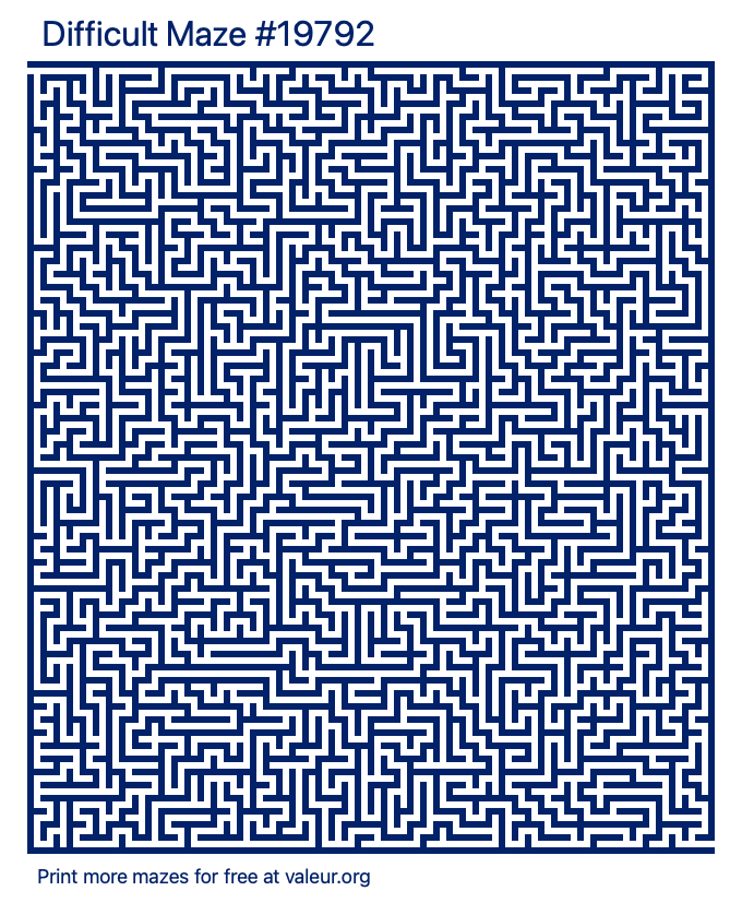 Free Printable Difficult Maze number 19792