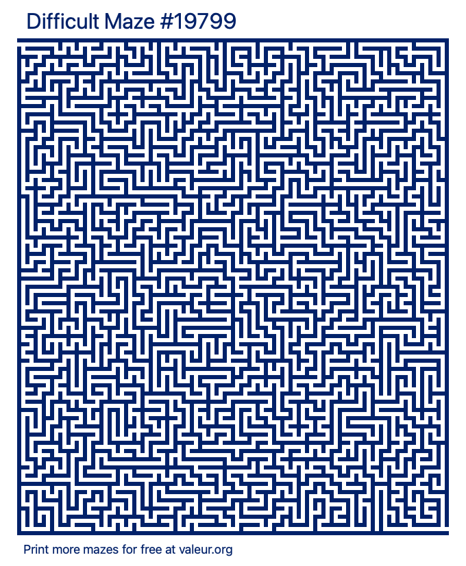 Free Printable Difficult Maze number 19799