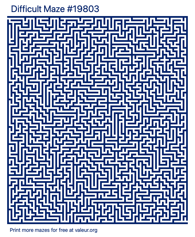 Free Printable Difficult Maze number 19803