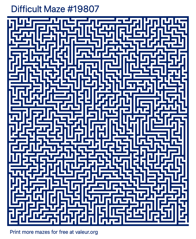 Free Printable Difficult Maze number 19807