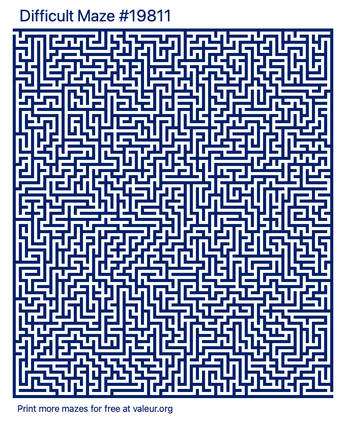 Free Printable Difficult Maze number 19811