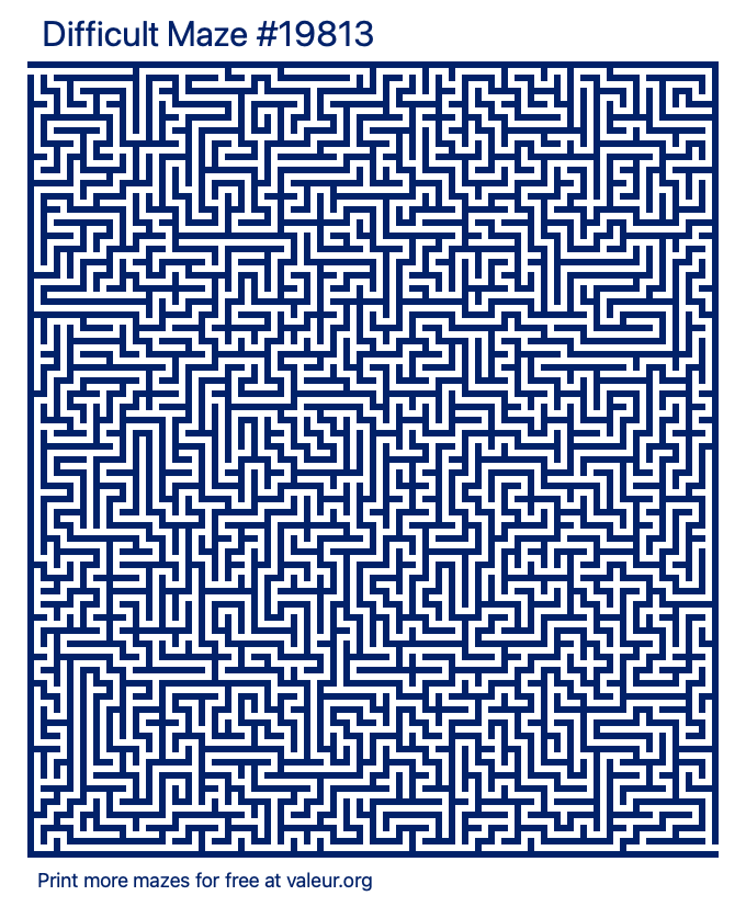 Free Printable Difficult Maze number 19813