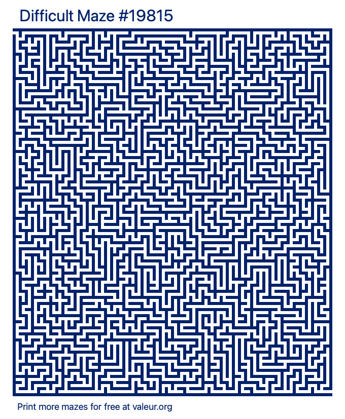 Free Printable Difficult Maze number 19815