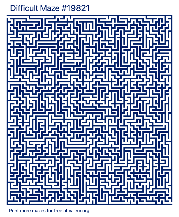 Free Printable Difficult Maze number 19821