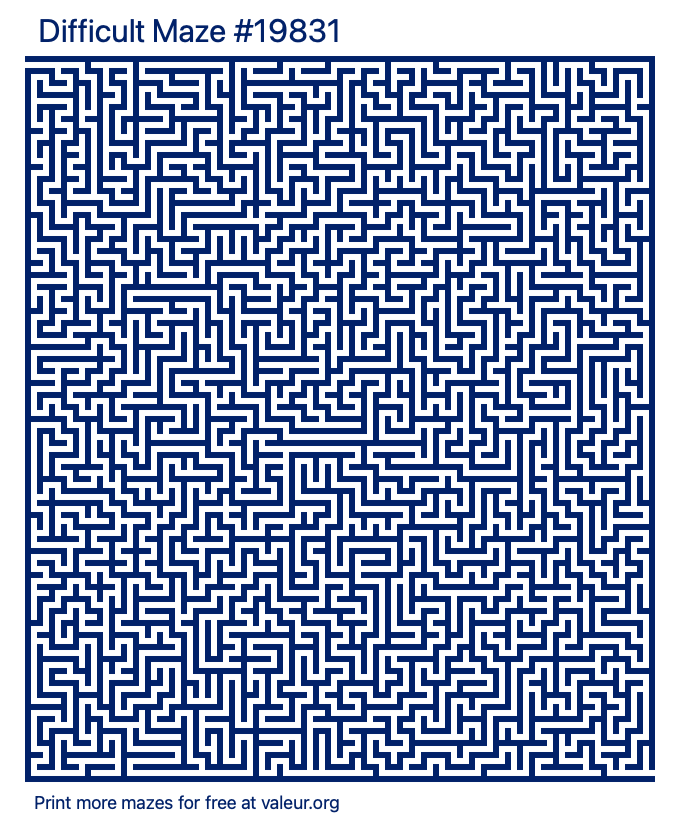 Free Printable Difficult Maze number 19831