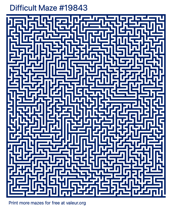 Free Printable Difficult Maze number 19843