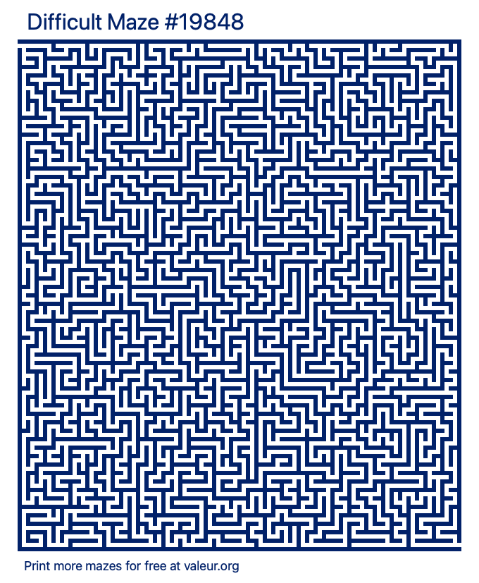 Free Printable Difficult Maze number 19848