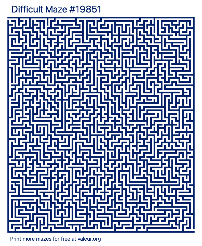 Free Printable Difficult Maze number 19851