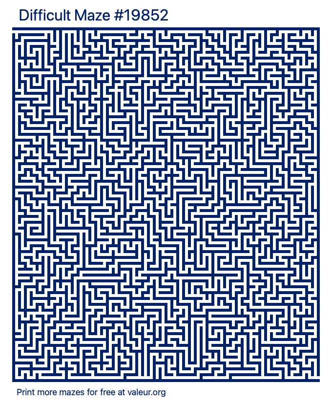 Free Printable Difficult Maze number 19852