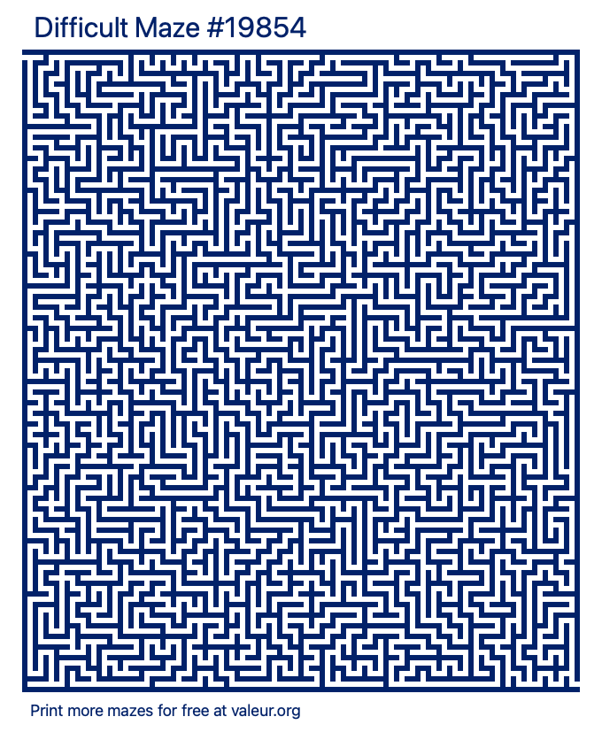 Free Printable Difficult Maze number 19854