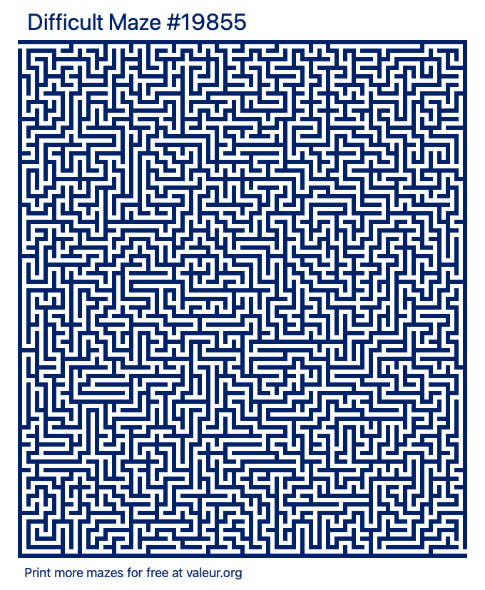 Free Printable Difficult Maze number 19855