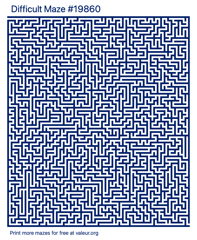 Free Printable Difficult Maze number 19860