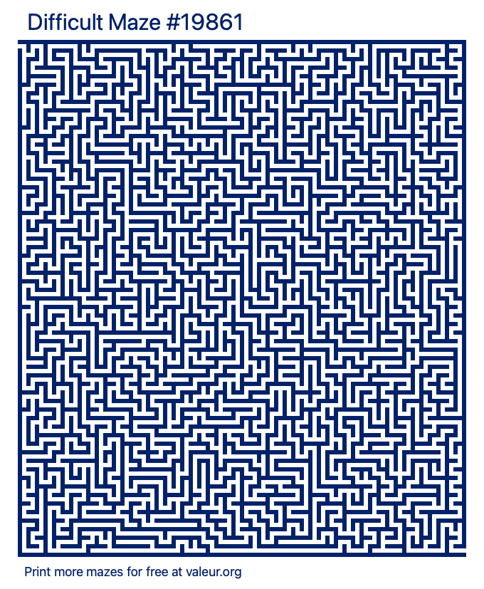 Free Printable Difficult Maze number 19861