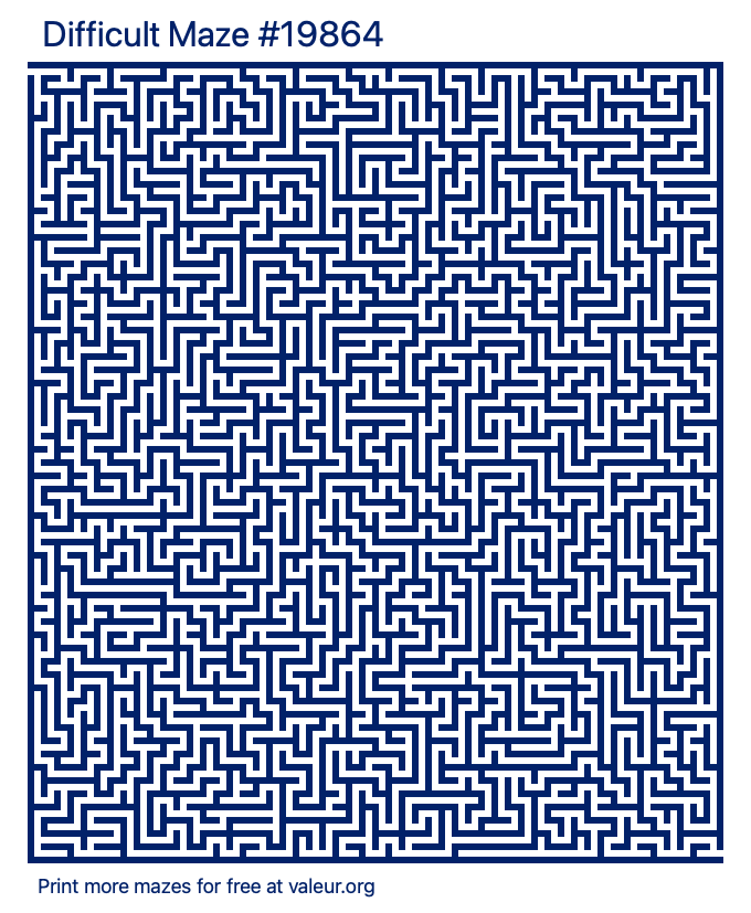 Free Printable Difficult Maze number 19864