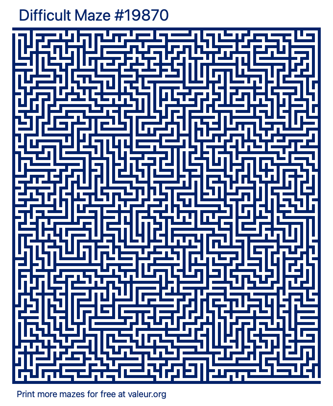 Free Printable Difficult Maze number 19870