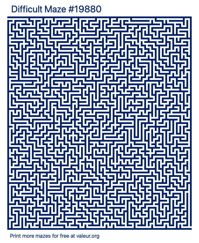 Free Printable Difficult Maze number 19880