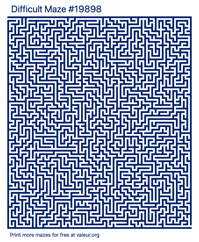 Free Printable Difficult Maze number 19898