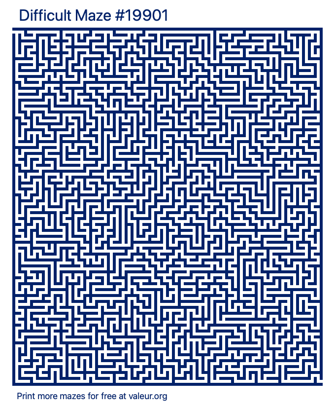 Free Printable Difficult Maze number 19901