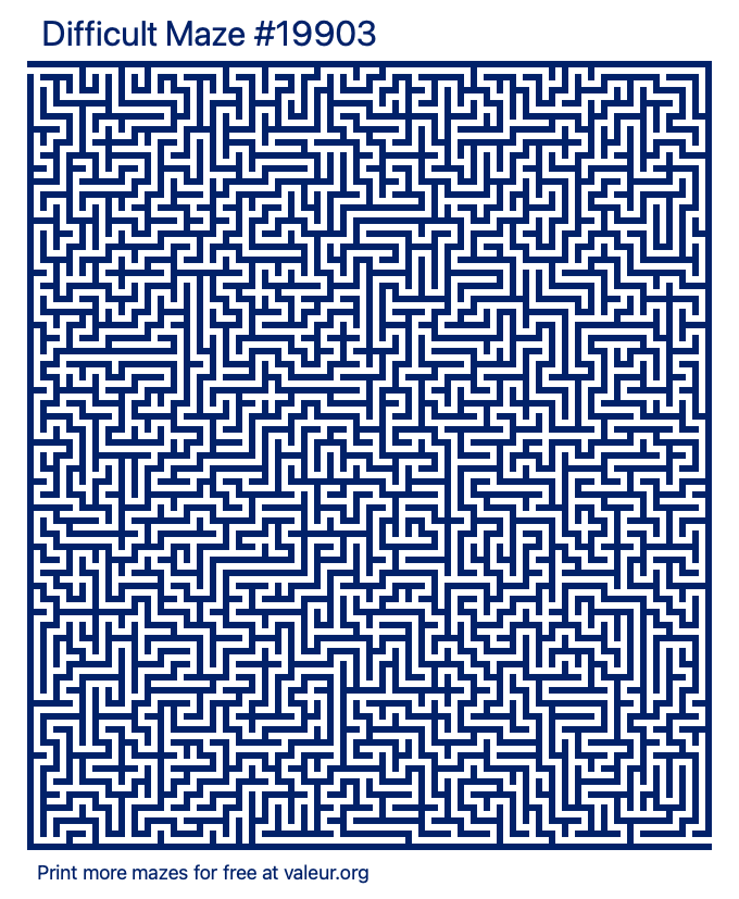 Free Printable Difficult Maze number 19903