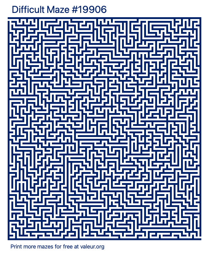 Free Printable Difficult Maze number 19906