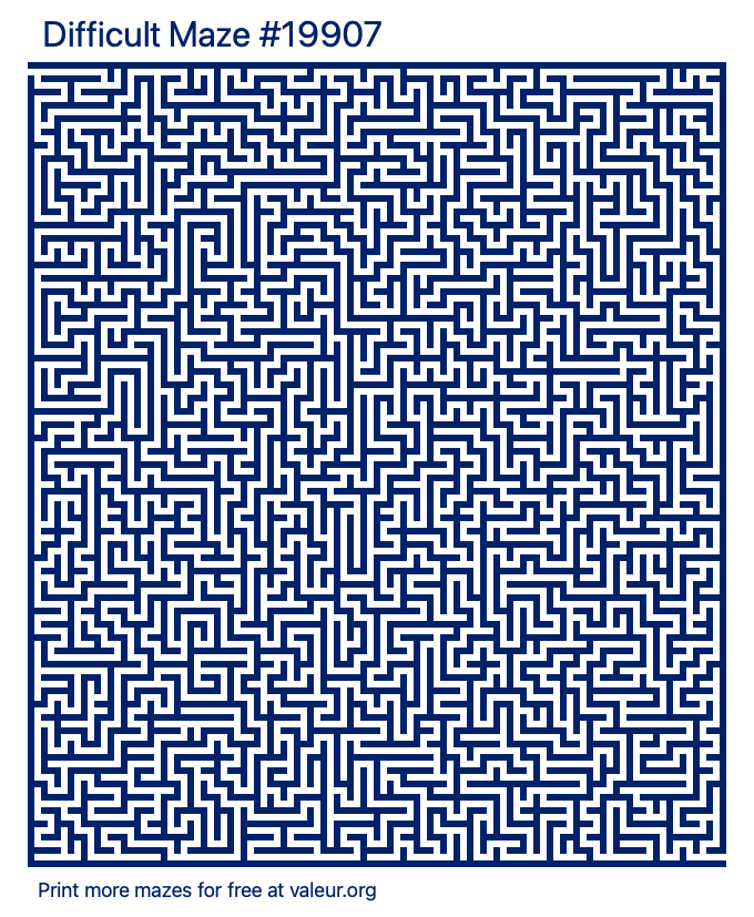 Free Printable Difficult Maze number 19907