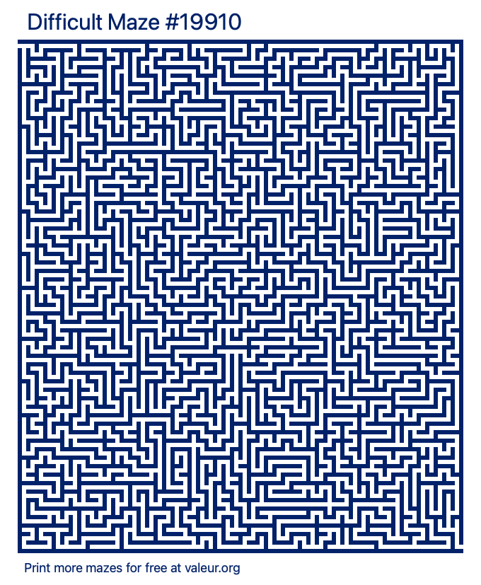 Free Printable Difficult Maze number 19910