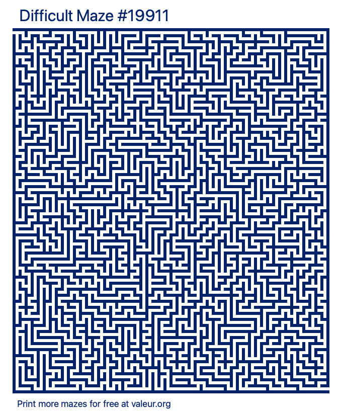 Free Printable Difficult Maze number 19911