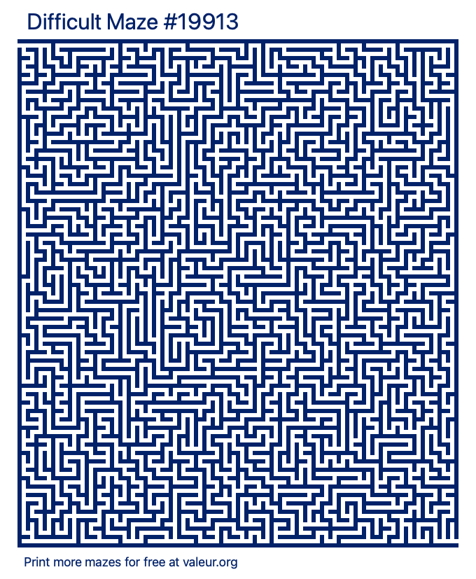 Free Printable Difficult Maze number 19913