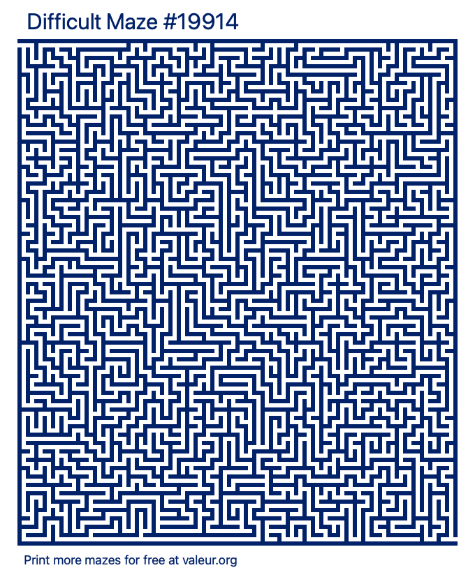 Free Printable Difficult Maze number 19914