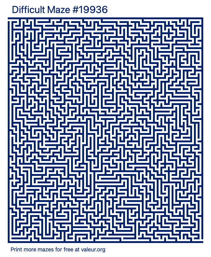 Free Printable Difficult Maze number 19936