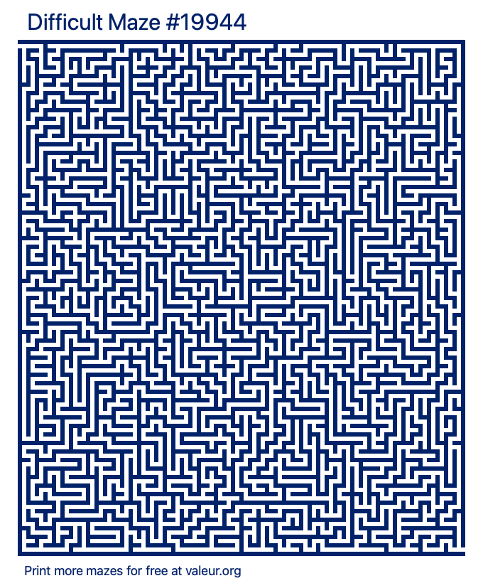 Free Printable Difficult Maze number 19944