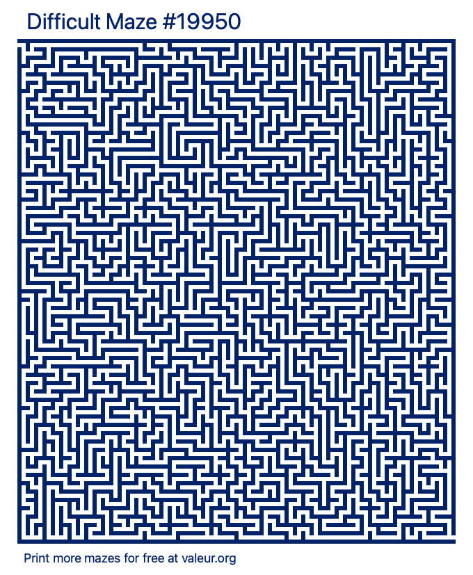 Free Printable Difficult Maze number 19950