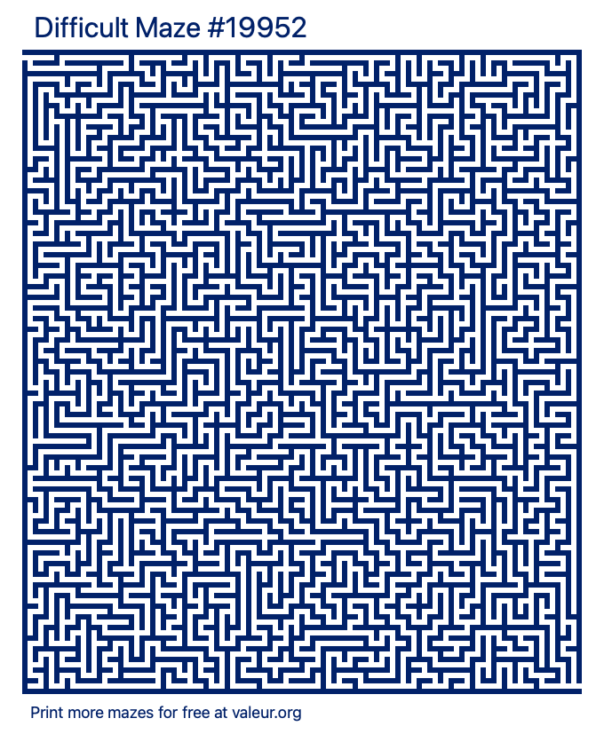 Free Printable Difficult Maze number 19952