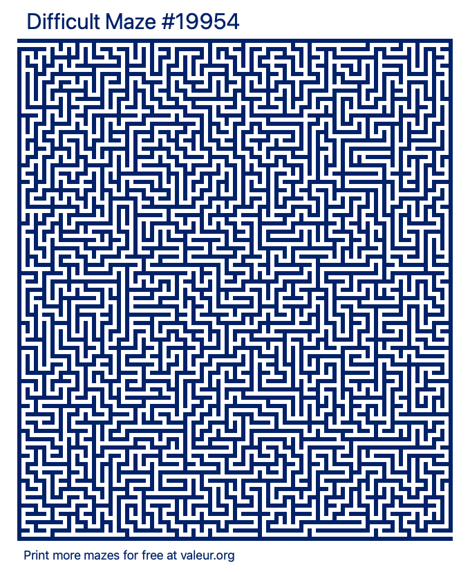 Free Printable Difficult Maze number 19954