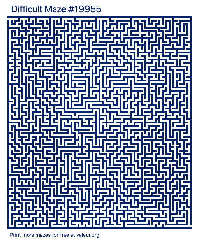 Free Printable Difficult Maze number 19955