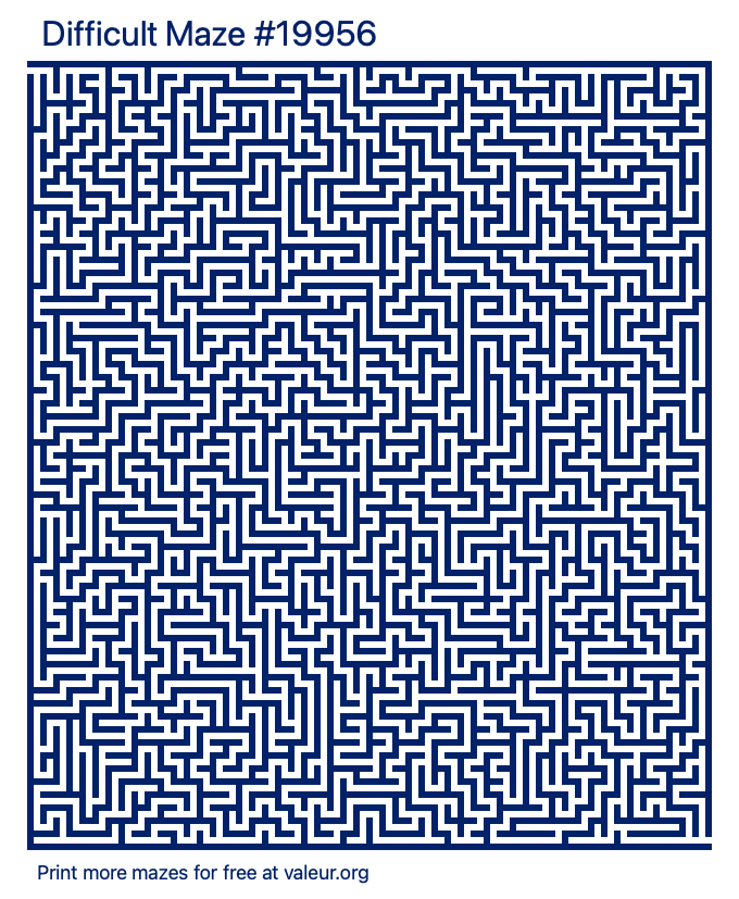 Free Printable Difficult Maze number 19956